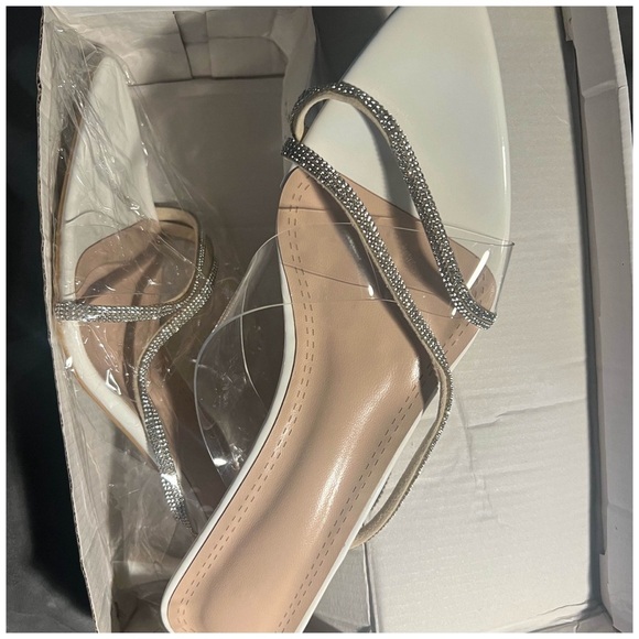 Juebong • Clear Pointed Transparent Strappy Slip on Mules - Picture 4 of 6